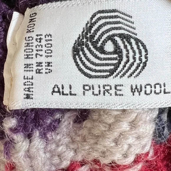 L.L. Bean Vintage 100% Wool Aztec Western Crewneck Sweater Chunky Knit - Picture 7 of 8